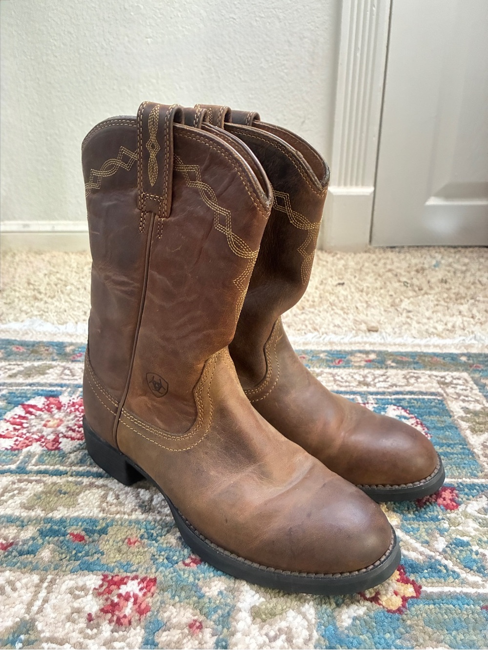 Ariat Brown Leather Men's Western Pull-On Boots